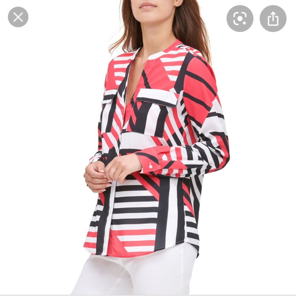 NWT: Calvin Klein roll sleeves crew-neck shirt